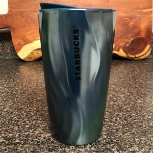 Starbucks 2021 Metallic Blue Travel Tumbler with‎ lid